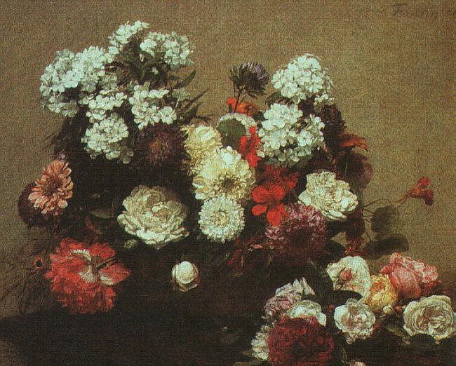 Henri Fantin-Latour Still Life with Flowers  2 France oil painting art